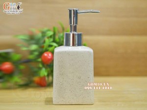 Bình đựng xà phòng dáng vuông men tiêu, dung tích 250ml
