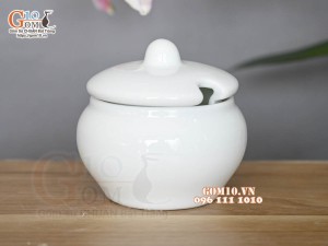 Bình đường men trắng cao cấp