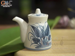 Bình gia vị men rạn cổ họa tiết chuồn khoai