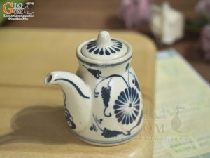 Bình gia vị men rạn họa tiết hoa cúc