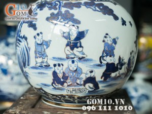 Bình hút lộc bổ khung nhị cảnh vàng 35cm