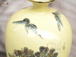 Bình hút lộc dáng no đủ họa tiết Mã Đáo Thành Công vẽ vàng 24k, cao 40cm