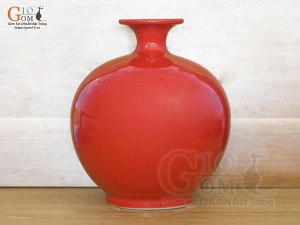 Bình hút lộc men màu trơn, cao 18cm (6 màu)