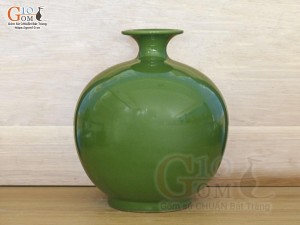 Bình hút lộc men màu trơn, cao 18cm (6 màu)