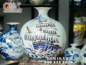 Bình hút lộc thuận buồm xuôi gió vàng 40cm