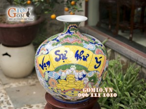 Bình hút tài lộc Vạn Sự Như Ý cao 44cm