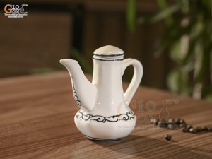 Bình mắm cao men cổ vẽ hoa móc (Hàng Đặt SX)