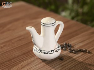 Bình mắm cao men cổ vẽ hoa móc (Hàng Đặt SX)