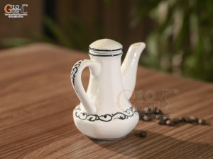 Bình mắm cao men cổ vẽ hoa móc (Hàng Đặt SX)