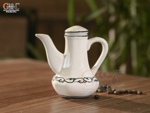 Bình mắm cao men cổ vẽ hoa móc (Hàng Đặt SX)