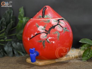 Bình nước dáng quả đào, vòi nhựa 4,5L