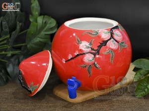 Bình nước dáng quả đào, vòi nhựa 4,5L