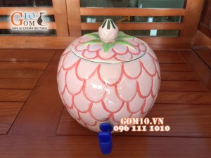 Bình nước dáng quả dâu tây, vòi nhựa