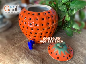 Bình nước dâu tây, vòi nhựa 4,5L