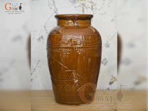 Bình rượu cần men da lươn, 6 Lít (Hàng đặt sx)