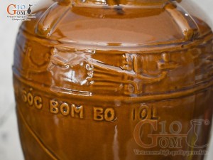 Bình rượu cần men da lươn, 6 Lít (Hàng đặt sx)