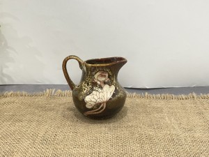 Bình sữa nhỏ men hỏa biến gấm vàng khắc sen