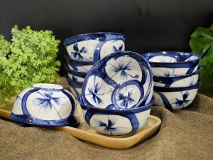Bộ 10 bát cơm họa tiết cổ