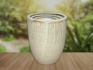 Bộ 3 chậu cây dáng boom men đá, miệng chậu 40cm