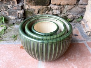 Bộ 3 chậu cây men lục cổ, miệng chậu 32cm