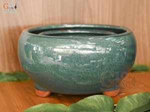 Bộ 3 chậu tròn men hỏa biến, đường kính 24cm