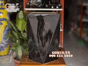 Bộ 3 chậu vát đen, miệng chậu 33cm