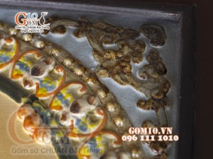 Bộ 3 Tranh sứ khắc nổi chữ Phúc - Lộc - Thọ 48,5cm