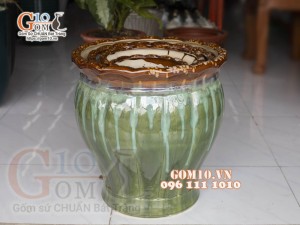 Bộ 4 chậu xanh ngọc, miệng chậu 41cm