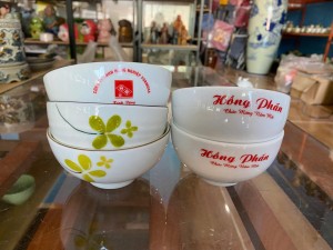 Bộ 5 bát cơm men, in logo hàng dư