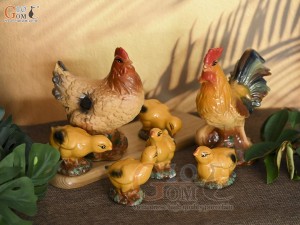 Bộ 7 đàn gà trống mái và con