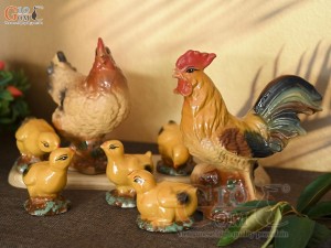 Bộ 7 đàn gà trống mái và con Bộ 7 đàn gà trống mái và con
