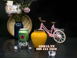 Bộ 8 hũ gốm men màu, 450ml