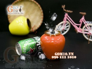 Bộ 8 hũ gốm men màu, 450ml