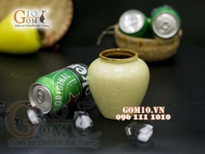 Bộ 8 hũ gốm men màu, 450ml