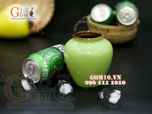 Bộ 8 hũ gốm men màu, 450ml