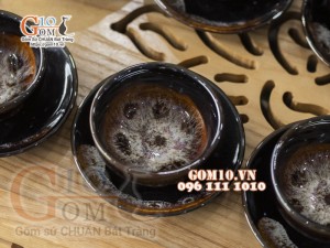 Bộ ấm chén dáng siêu đỏ men hỏa biến, đầy đủ phụ kiện 500ml