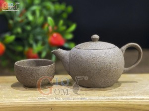 Bộ ấm chén độc ẩm gốm hồng sa, 100ml