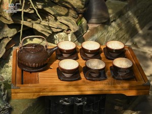 Bộ ấm chén giang tây men băng tuyết vẩy rồng, 400ml