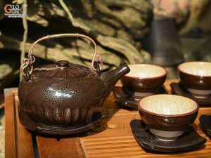 Bộ ấm chén giang tây men băng tuyết vẩy rồng, 400ml