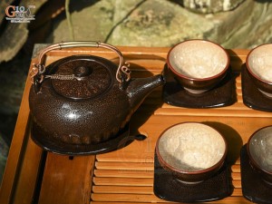 Bộ ấm chén giang tây men băng tuyết vẩy rồng, 400ml