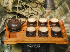 Bộ ấm chén giang tây men băng tuyết vẩy rồng, 400ml