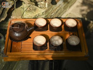 Bộ ấm chén giang tây men băng tuyết vẩy rồng, 400ml