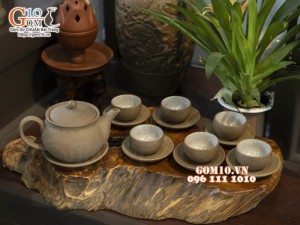 Bộ ấm chén gốm hồng sa, 300ml