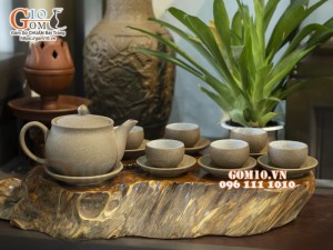 Bộ ấm chén gốm hồng sa, 300ml