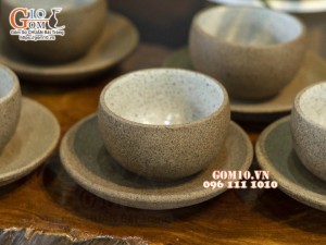 Bộ ấm chén gốm hồng sa, 300ml