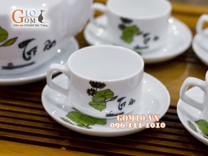 Bộ ấm chén Hong Kong men trắng tri ân, 400ml