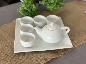 Bộ ấm chén thờ men trắng cao cấp