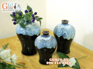 Bộ ba bình đùi dế men chảy 21cm