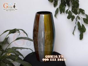 Bộ ba lọ hoa sơn mài đa màu