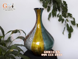 Bộ ba lọ hoa sơn mài đa màu